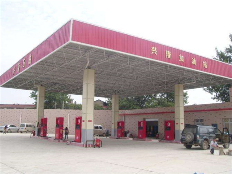 辉县加油站钢结构网架案例9