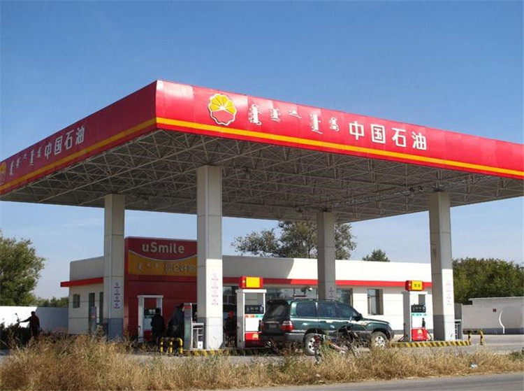 辉县加油站钢结构网架案例1